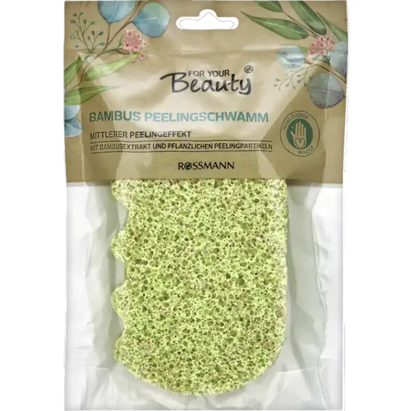 Натуральная мочалка для тела For Your Beauty, Бамбук, желтая Натуральная мочалка для тела For Your Beauty, Бамбук, желтая