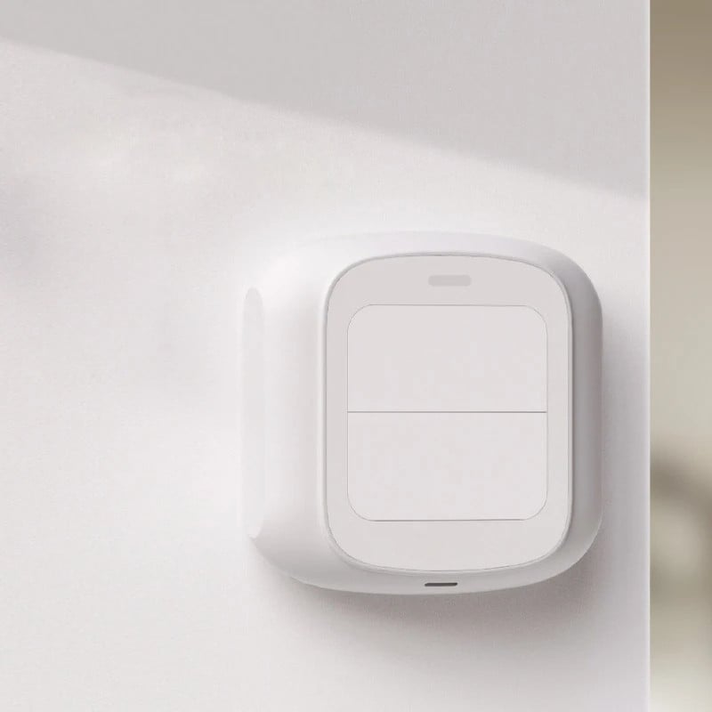 Умный двухкнопочный переключатель сцен Tuya ZigBee Умный двухкнопочный переключатель сцен Tuya ZigBee