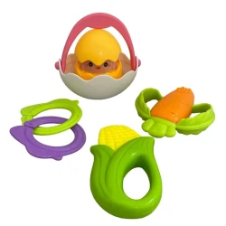 Набор прорезывателей-погремушек OB0000051, 3+ мес, 4 шт