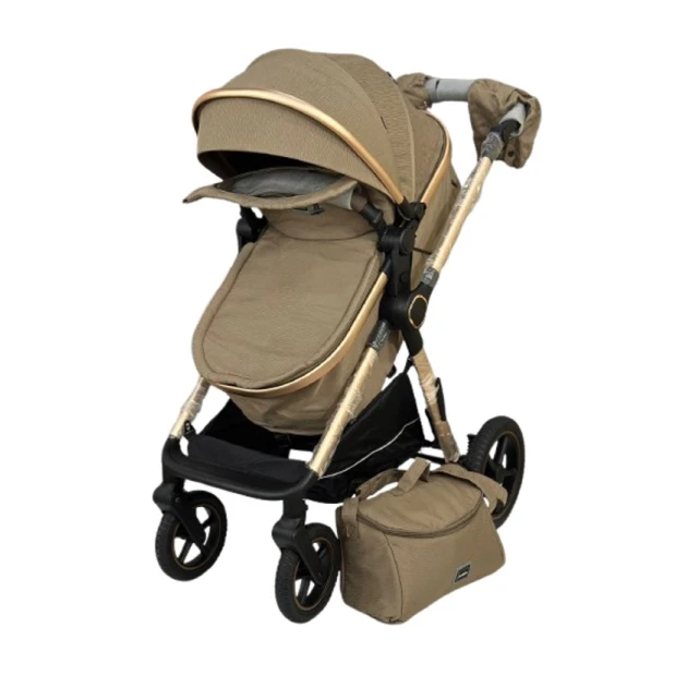 Детская коляска H2X, коричневая
