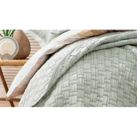 Набор с наволочками Yataş Velma, покрывало 230x240 см, наволочки 50x70 см 2 шт, двуспальный, хлопок/полиэстер, Adaçayı/Gri Набор с наволочками Yataş Velma, покрывало 230x240 см, наволочки 50x70 см 2 шт, двуспальный, хлопок/полиэстер, Adaçayı/Gri