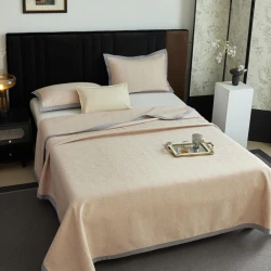 Örtük Miranova FS-557, ikinəfərlik, kətan, 230x250 sm, yastıq üzü 50x70 sm, bej