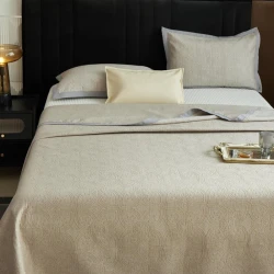 Örtük Miranova FS-557, ikinəfərlik, kətan, 230x250 sm, yastıq üzü 50x70 sm, bej