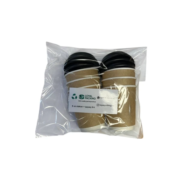 Birdəfəlik kraft stəkan dəsti Loyal_5312924808, 6 əd