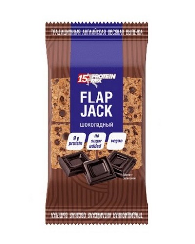 Yulaflı peçenye ProteinRex Flap Jack şokolad ilə, proteinli, 60q