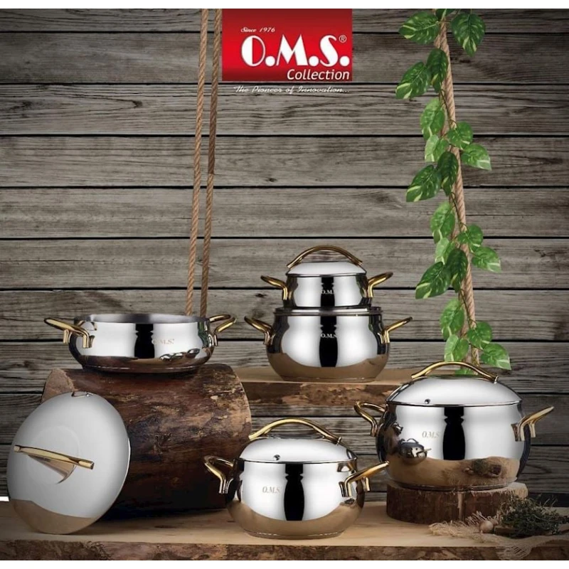 Набор кастрюль OMS 000018, 10 предметов, серебристый Набор кастрюль OMS 000018, 10 предметов, серебристый