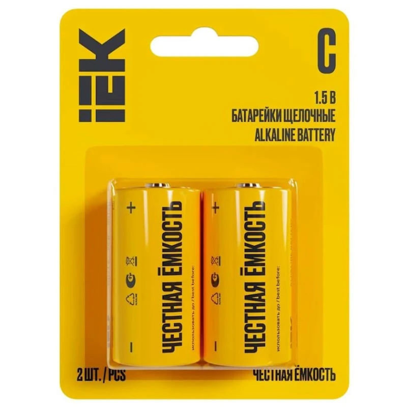 Батарейка IEK Alkaline LR14/C, 2 шт Батарейка IEK Alkaline LR14/C, 2 шт