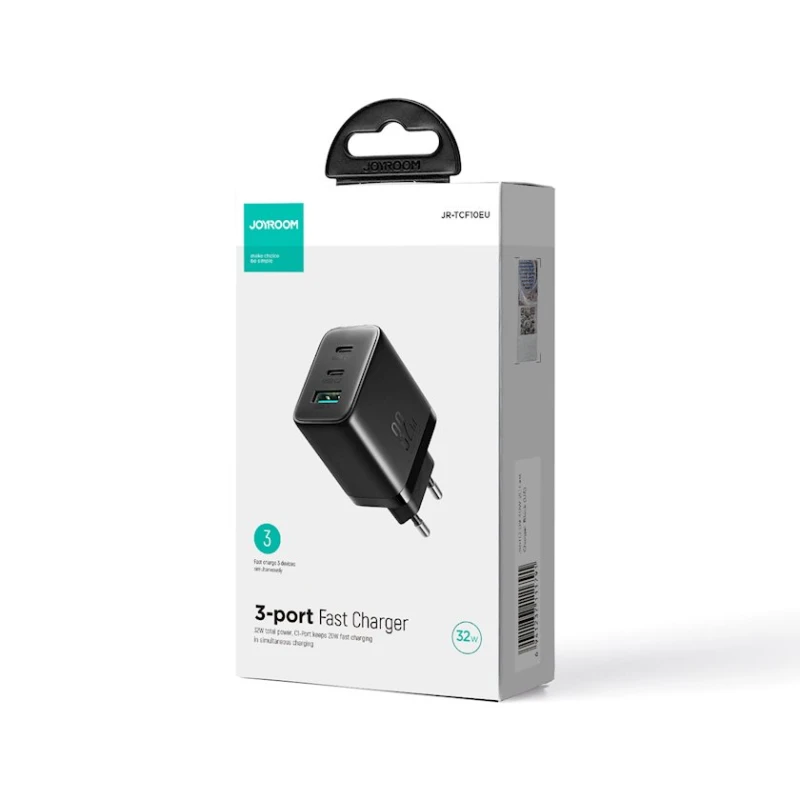 Сетевое зарядное устройство Joyroom JR-TCF10 32 W, Черный Сетевое зарядное устройство Joyroom JR-TCF10 32 W, Черный