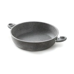 Сковорода Accademia Mugnano Cuore Di Pietra, 24 см, алюминий с антипригарным покрытием, черная