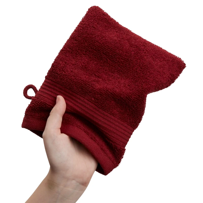 Мочалка-перчатка JYSK Karlstad by Kronborg, 14x20 см, бордовая