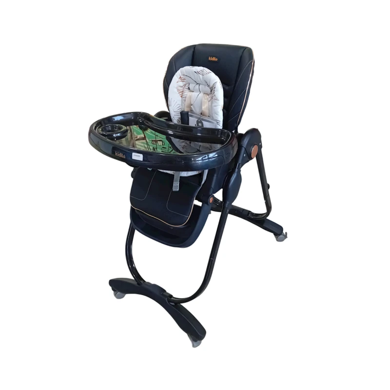 Стульчик для кормления Kidilo R686, 60x90x110 см, черный