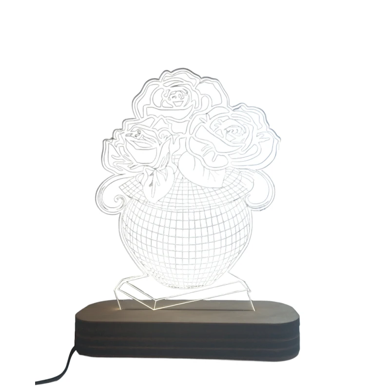 3D-gecə lampası TGY-01, 20x14 sm, yaşıl