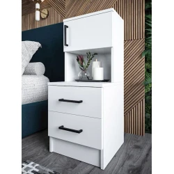 Тумба 35x36.3x83 см, ЛДСП, Белый Тумба 35x36.3x83 см, ЛДСП, Белый