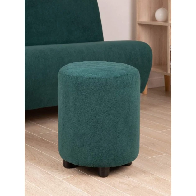 Пуфик 58, ткань, зеленый, 40x35x35 см