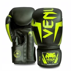 Boks əlcəkləri Venum Elite Fosfor Professional, qara, 10 oz