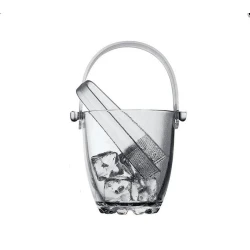 Ведерко для льда Pasabahce Sylvana с щипцами, стекло, 130 мм Ведерко для льда Pasabahce Sylvana с щипцами, стекло, 130 мм