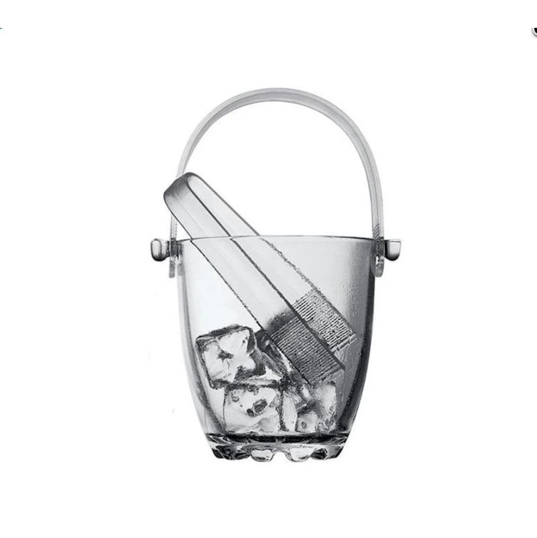 Ведерко для льда Pasabahce Sylvana с щипцами, стекло, 130 мм Ведерко для льда Pasabahce Sylvana с щипцами, стекло, 130 мм