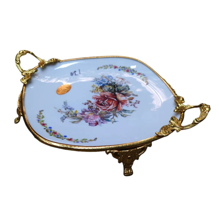 Фруктовница 30x35 см, керамика, золотистый Фруктовница 30x35 см, керамика, золотистый