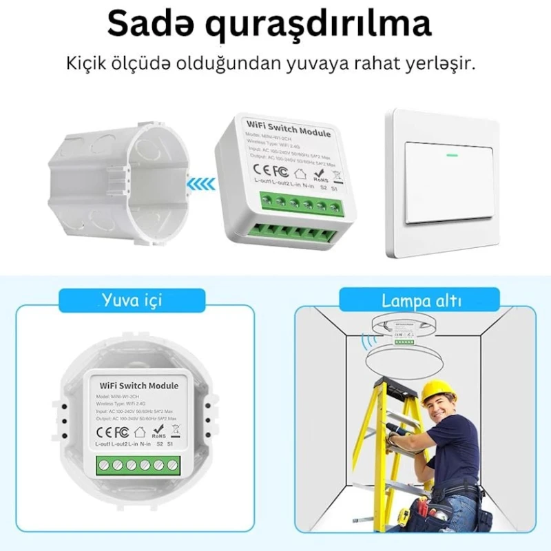 Умный выключатель Tuya Smart 2CH ZigBee Switch Remote Controller