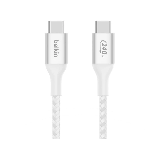 Кабель Belkin BoostCharge USB-C to USB-C, 1м, белый (CAB015BT1MWH) Кабель Belkin BoostCharge USB-C to USB-C, 1м, белый (CAB015BT1MWH)