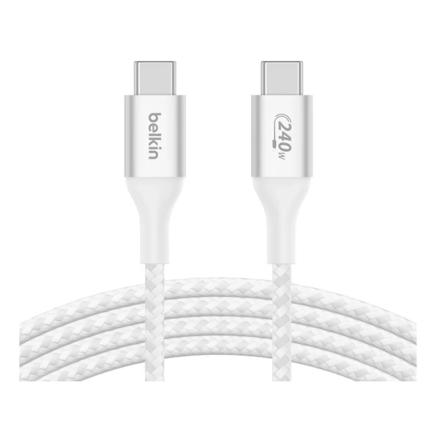 Кабель Belkin BoostCharge USB-C to USB-C, 1м, белый (CAB015BT1MWH) Кабель Belkin BoostCharge USB-C to USB-C, 1м, белый (CAB015BT1MWH)