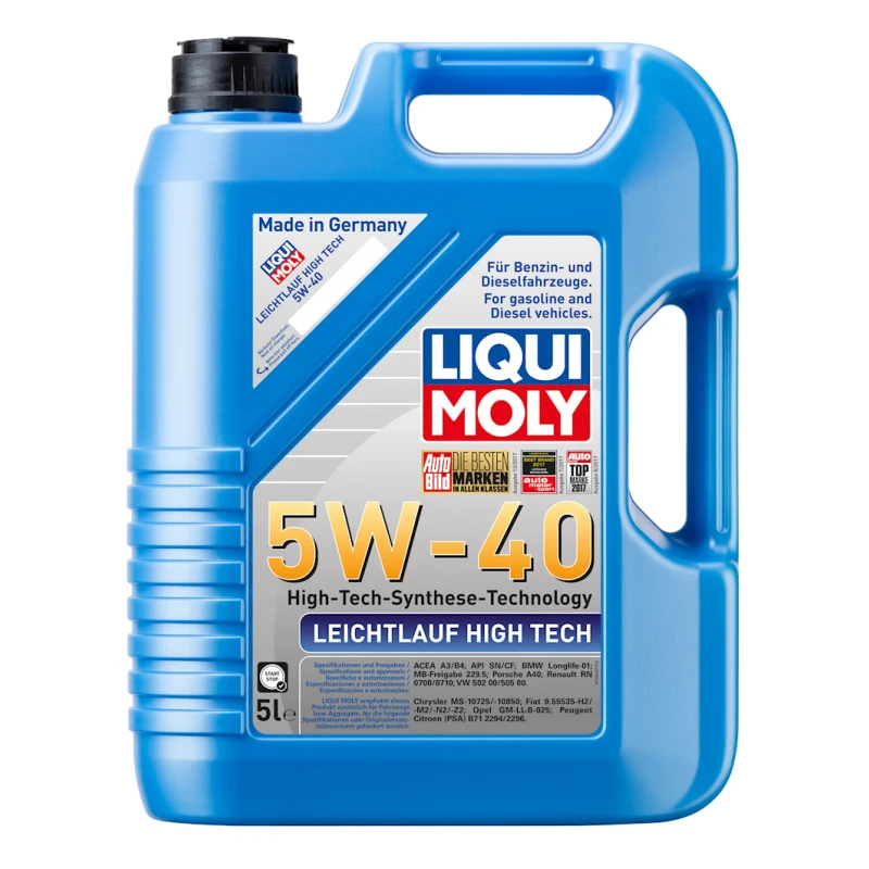 Моторное масло Liqui Moly Leichtlauf High Tech 5W-40, 5 л Моторное масло Liqui Moly Leichtlauf High Tech 5W-40, 5 л