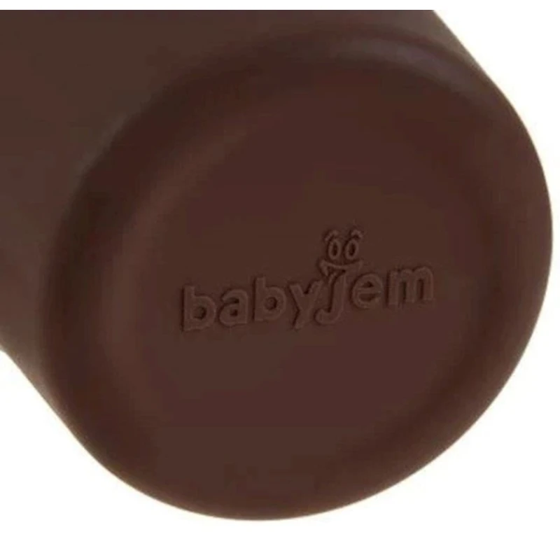 Чашка Babyjem, 9x7 см, 150 мл, силикон, 6+ мес, коричневая
