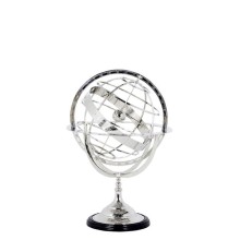 İnteryer dekorasiyası üçün qlobus Eichholtz 104652 Globe nickel finish S diametr 16 sm,hündürlüyü 29 sm,nikel işləməli,qara əsas