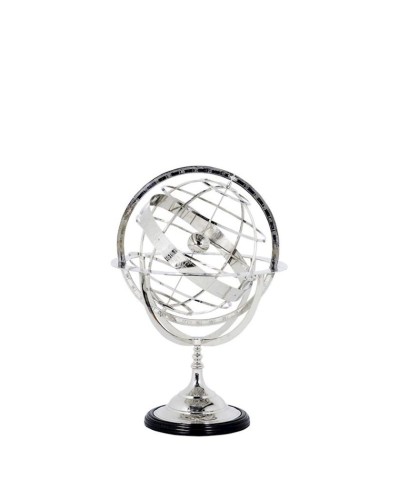 İnteryer dekorasiyası üçün qlobus Eichholtz 104652 Globe nickel finish S diametr 16 sm,hündürlüyü 29 sm,nikel işləməli,qara əsas