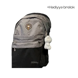 Məktəbli bel çantası CM7BU68QO qara/boz