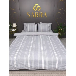Комплект постельного белья Sarra SHA-00006533, хлопок, разноцветный, простыня 160x240 см, пододеяльник 160x220 см, наволочка 50x70 см (2 шт)