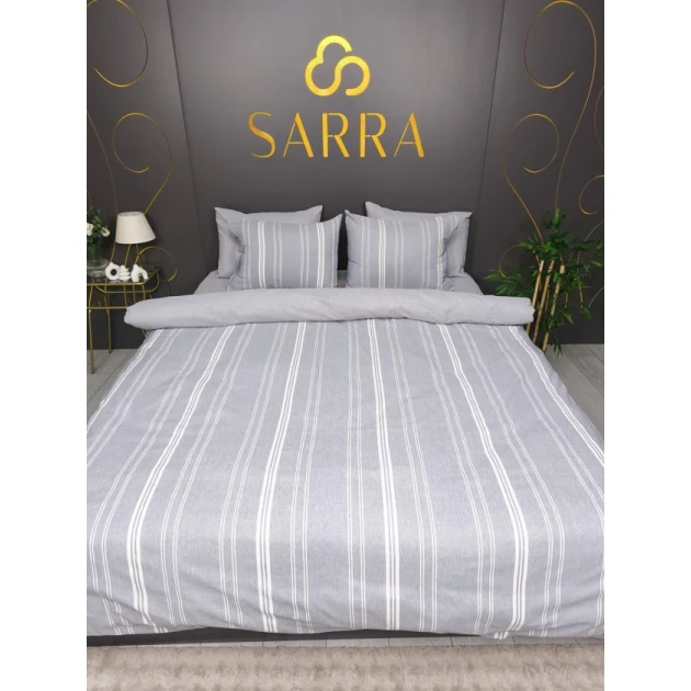 Комплект постельного белья Sarra SHA-00006533, хлопок, разноцветный, простыня 160x240 см, пододеяльник 160x220 см, наволочка 50x70 см (2 шт)