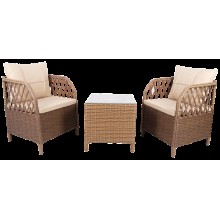 Bağ üçün mebel dəsti Hooka SP_6173, 3 əşya, qəhvəyi/bej