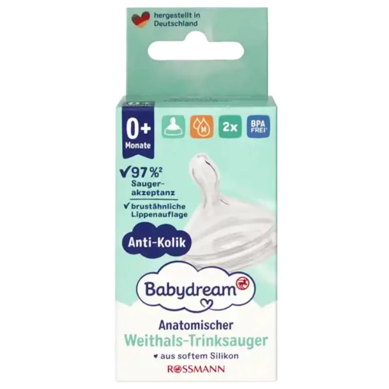 Qidalanma üçün əmzik Rossmann Babydream Anti-kolik M 0+