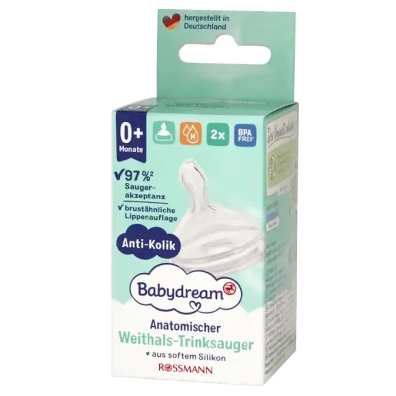 Qidalanma üçün əmzik Rossmann Babydream Anti-kolik M 0+