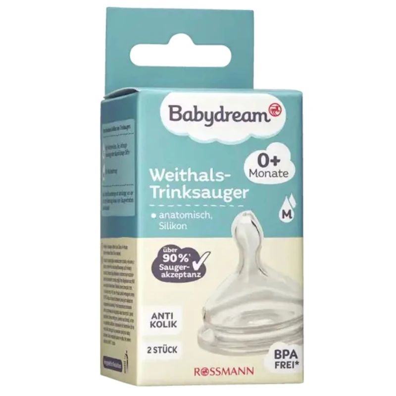 Qidalanma üçün əmzik Rossmann Babydream Anti-kolik M 0+