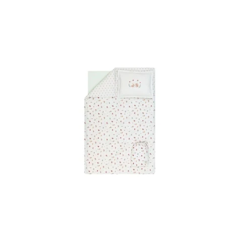 Комплект детского постельного белья Yataş Maples, пододеяльник 100x150 см, простыня 120x190 см, наволочка 35х45 см, для новорожденных, хлопок, бежевый Комплект детского постельного белья Yataş Maples, пододеяльник 100x150 см, простыня 120x190 см, наволочка 35х45 см, для новорожденных, хлопок, бежевый