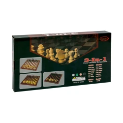 Шахматы + шашки + нарды (3 в 1) WS0526, дерево, 50x50 см Шахматы + шашки + нарды (3 в 1) WS0526, дерево, 50x50 см