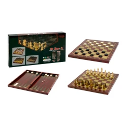 Шахматы + шашки + нарды (3 в 1) WS0526, дерево, 50x50 см Шахматы + шашки + нарды (3 в 1) WS0526, дерево, 50x50 см
