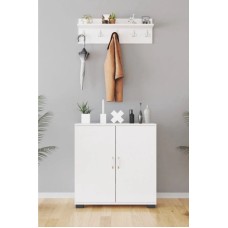 Ayaqqabı üçün tumba dəsti Ev Plus Haüs, LDSP, ağ, 79x72x32 sm