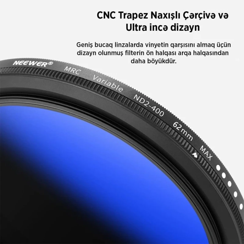 Dəyişkən ND filter Neewer ND2-ND400 58 mm Dəyişkən ND filter Neewer ND2-ND400 58 mm