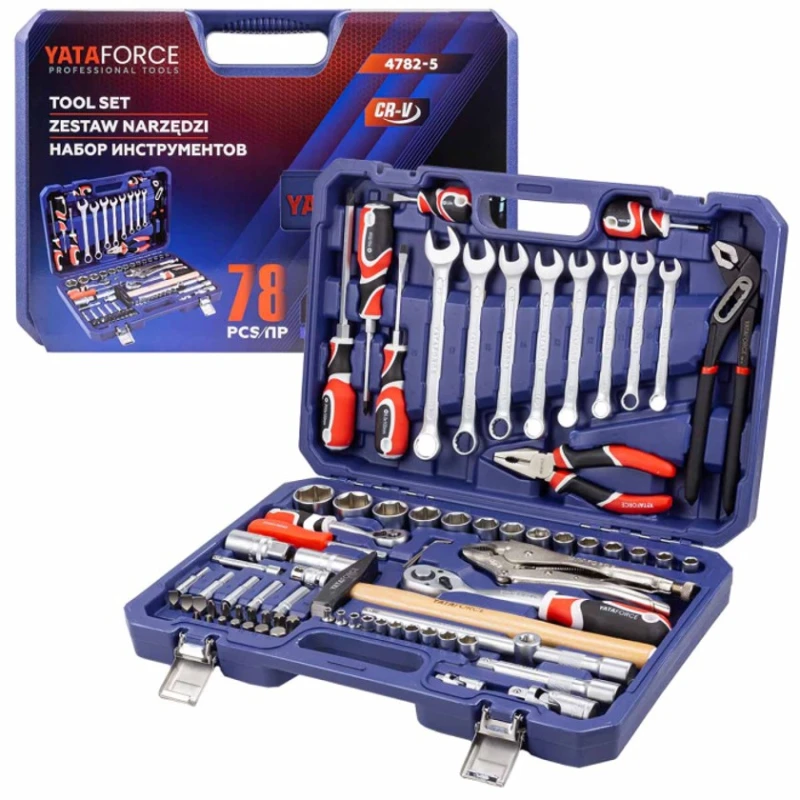Набор инструментов Yataforce YF-4782-5, 78 предметов, 1/4 Набор инструментов Yataforce YF-4782-5, 78 предметов, 1/4