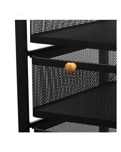 Mətbəx arabası Stacko Hasta, polad/taxta, qara, 32x40x80 sm