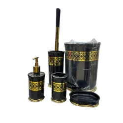Набор для ванной 15662410, черный/золотистый, 5 шт Набор для ванной 15662410, черный/золотистый, 5 шт