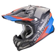 Motosikl dəbilqəsi Scorpion VX-22 AIR CX Matt Black/Blue/Red, ölçü M