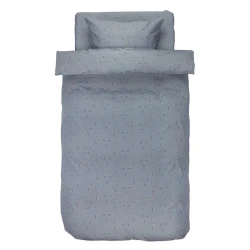 Yataq dəsti JYSK Gerd, yorğan üzü 140x200 sm, mələfə 150x250 sm, yastıq üzü 50x70 sm, bir yarım, satin, göy