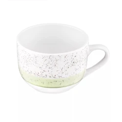 Чашка Ardesto Siena AR2950SWG, фарфор, белая/зеленая, 500 мл