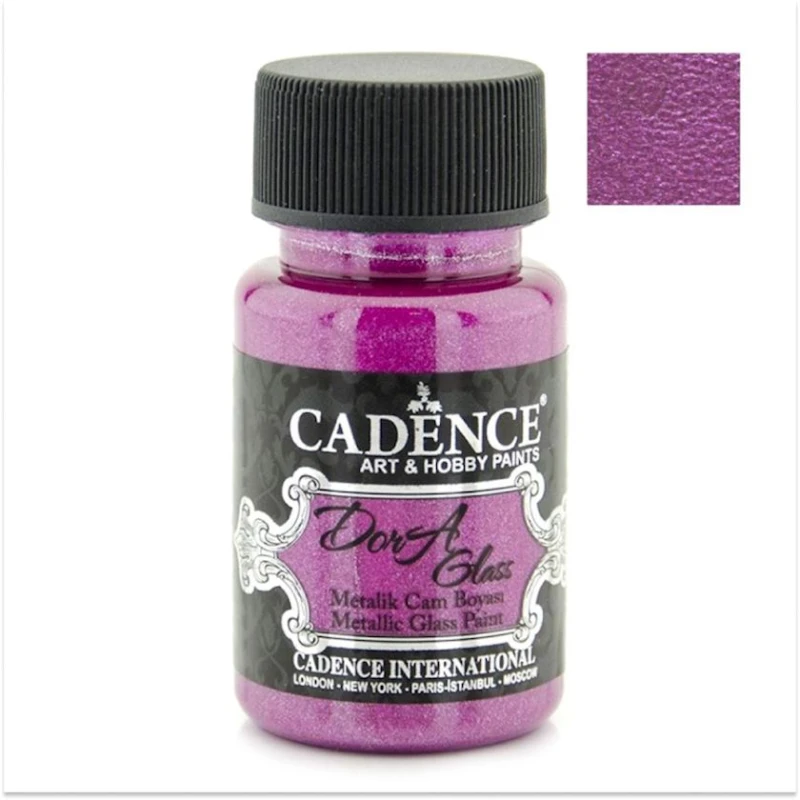 Краска-металлик для стекла Cadence Dora Glass Paint Bright Fuchsia 50 мл Краска-металлик для стекла Cadence Dora Glass Paint Bright Fuchsia 50 мл