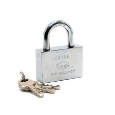 Asma kilid Extra qısa, 3 açar, gümüşü, 60 mm
