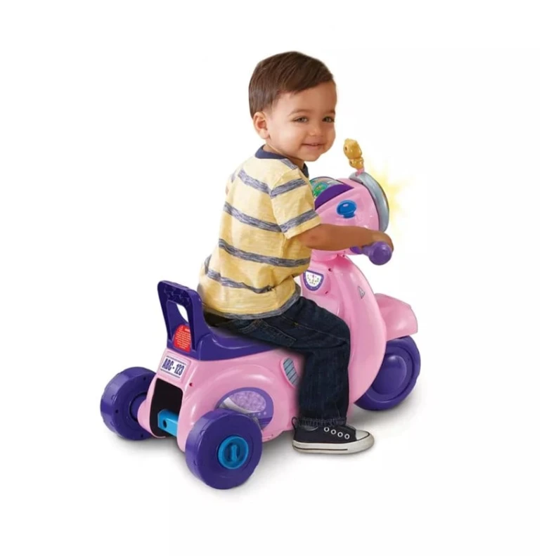 Детский трехколесный самокае Vtech 80-572353, 1-3 лет, розовый Детский трехколесный самокае Vtech 80-572353, 1-3 лет, розовый